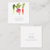 Carte de visite resturant végétal élégant (Devant / Derrière)