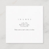 Carte de visite resturant végétal élégant (Dos)