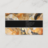 Carte De Visite Résumé abstrait de luxe en or roche élégant unique (Dos)