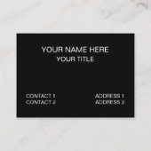 Carte De Visite Résumé abstrait vert noir (Dos)
