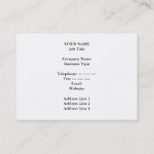 Carte De Visite Résumé bleu (Dos)