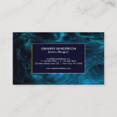 Carte De Visite Résumé bleu-foncé (Dos)