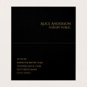 Carte De Visite Résumé luxe noir rouge vert or Double (Intérieur déplié)