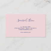 Carte De Visite Résumé Pastel rose Turquoise (Dos)