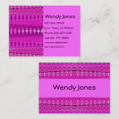 Carte De Visite résumé rose (Devant / Derrière)