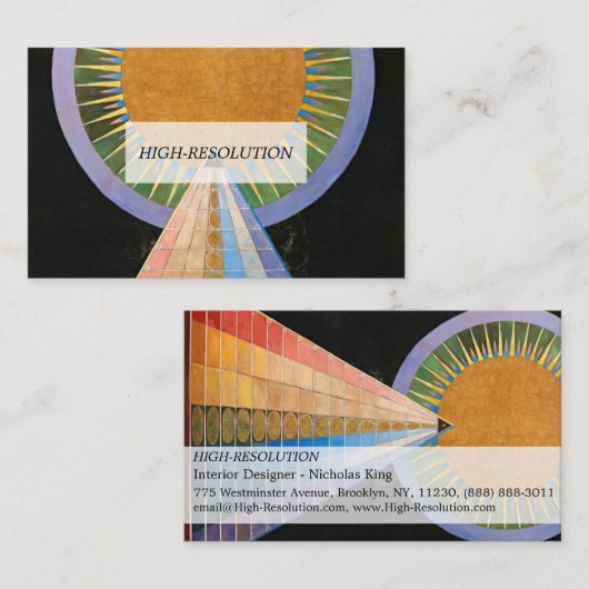 Carte De Visite Retable, Groupe X, No.1 par Hilma af Klint (Devant / Derrière)