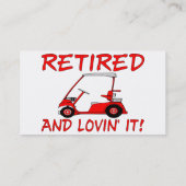 Carte De Visite Retiré et Lovin il (Dos)