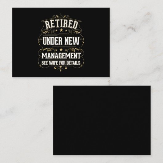 Carte De Visite Retired Papa Rétiree Men Wife (Devant / Derrière)