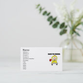Carte De Visite Retour à l'école (Debout devant)