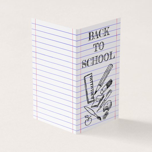 Carte De Visite Retour à l'école (Extérieur)