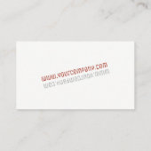 Carte De Visite Retourner le texte / Rouge (dynamique) (Dos)