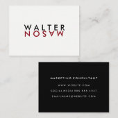 Carte De Visite Retourner lettre (Devant / Derrière)