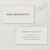 Carte De Visite Retourner lettre (Devant / Derrière)