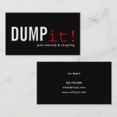 Carte De Visite Retrait de la ferraille de la jonque de recyclage (Devant / Derrière)