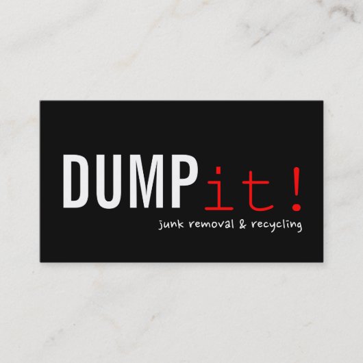 Carte De Visite Retrait de la ferraille de la jonque de recyclage (Devant)