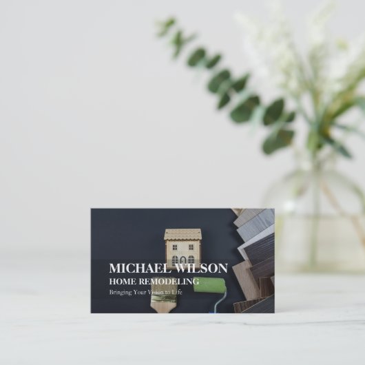 Carte De Visite Retrait de la maison (Debout devant)