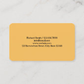 Carte De Visite Retrait de la maison (Dos)