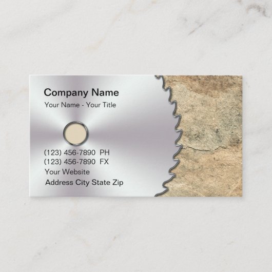 Carte De Visite Retrait de la scie circulaire (Devant)