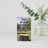 Carte De Visite Retrait de la souche de l'arbre de broyage (Debout devant)