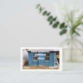 Carte De Visite Retrait de l'ancien masque (Debout devant)