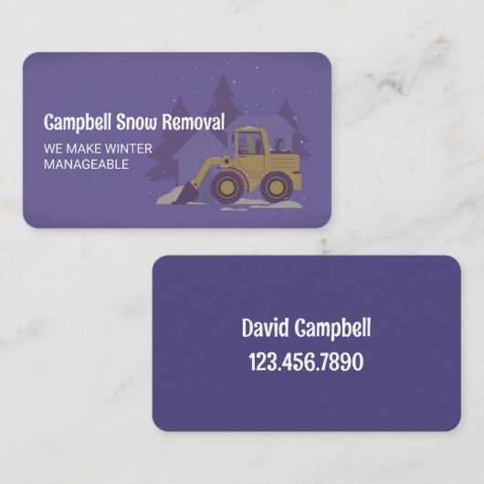 Carte De Visite Retrait de neige (Devant / Derrière)