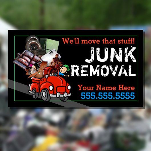 Carte De Visite Retrait du coffre de la poubelle Retrait rouge Vin