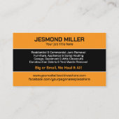 Carte De Visite Retrait et recouvrement de la junk (Dos)