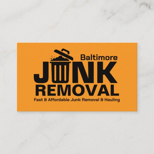 Carte De Visite Retrait et recouvrement de la junk (Devant)