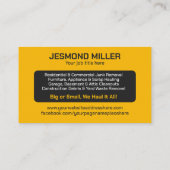 Carte De Visite Retrait et recouvrement de la junk (Dos)