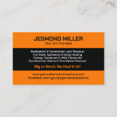 Carte De Visite Retrait et recouvrement de la junk (Dos)