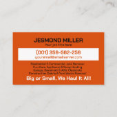 Carte De Visite Retrait et recouvrement de la junk (Dos)