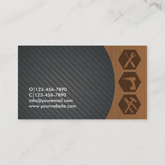 Carte De Visite Retrait professionnel de la construction manuelle (Dos)