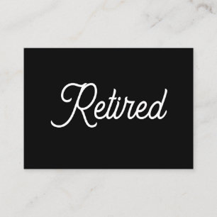 Carte De Visite Retraité