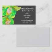 Carte De Visite Retraite de santé Wellness, fleur d'orchidée moder (Devant / Derrière)