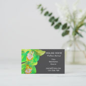 Carte De Visite Retraite de santé Wellness, fleur d'orchidée moder (Debout devant)