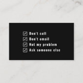 Carte De Visite Retraité Demander à quelqu'un d'autre amusant Mono (Dos)