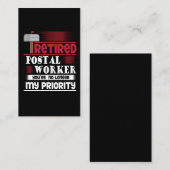 Carte De Visite Retraite drôle retirée de livreur de travailleur (Devant / Derrière)