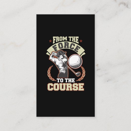 Carte De Visite Retraite du joueur de golf d'un officier de police (Devant)