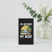 Carte De Visite Retraite Funny Boat Retraite (Debout devant)
