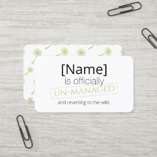 Carte De Visite Retraite non gérée officiellement hors de chez soi
