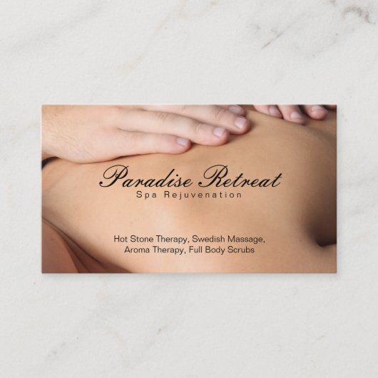 Carte De Visite Retraite spa | Massage (Devant)