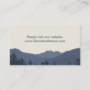 Carte De Visite Retraite sur le site Web des montagnes Insérez la