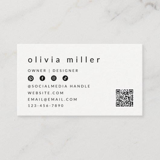 Carte de visite rétro (Devant)