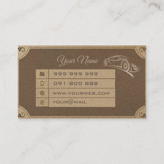 Carte De Visite Rétro (Dos)