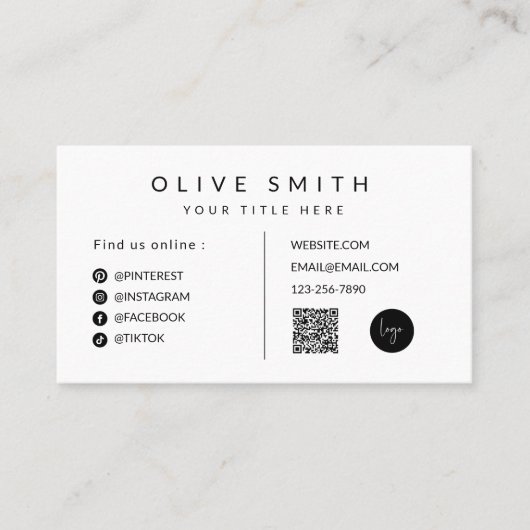 Carte de visite rétro (Devant)