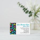 Carte De Visite Rétro 1980's Cool Cute 80s Memphis Pop Art (Debout devant)