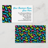 Carte De Visite Rétro 1980's Cool Cute 80s Memphis Pop Art (Devant / Derrière)