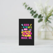 Carte De Visite Retro 80s Born Music Party Disco 90s (Debout devant)