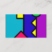 Carte De Visite Retro 80s Couleur Bloc Vêtements Tendances mode (Dos)