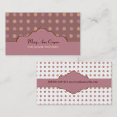 Carte De Visite Rétro à petits pois classique (Devant / Derrière)